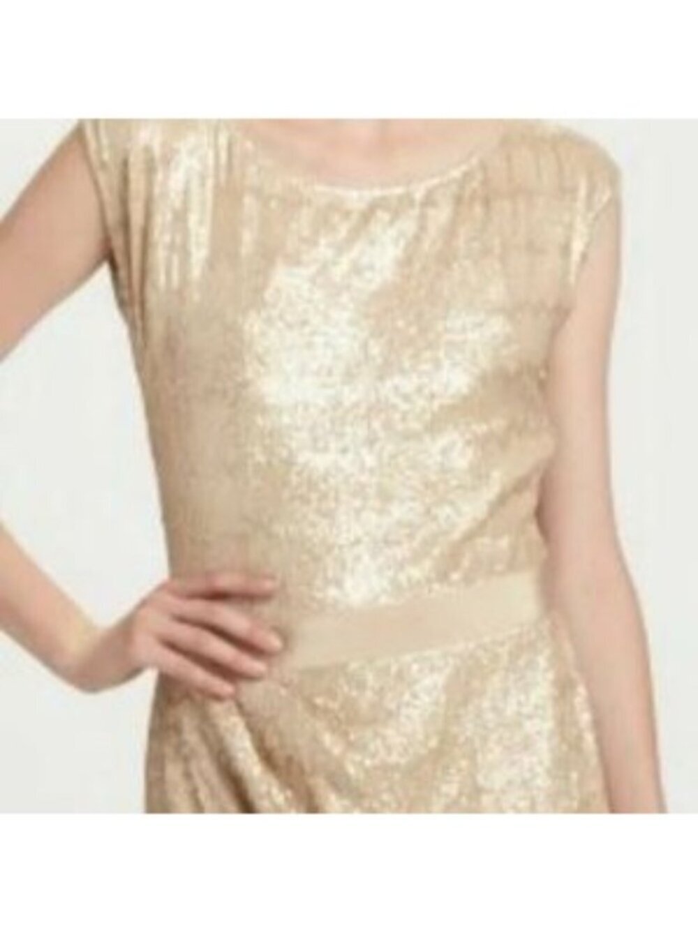 Laundry by Shelli Segal Champagne Sequin Dress - Picture 2 of 9